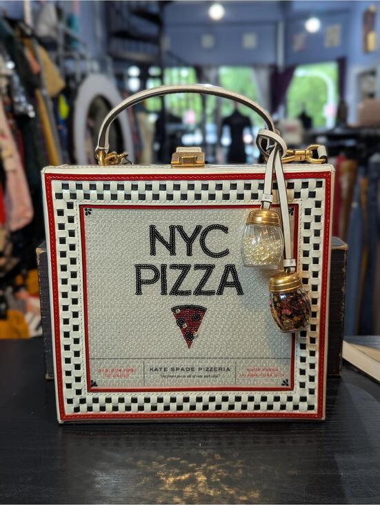 kate spade Handbags - ‼️SOLD IN STORE‼️Kate Spade New York Slice 3D Pizza Box Top-Handle Bag